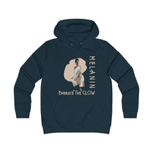 Load image into Gallery viewer, Melanin Embrace the Glow - Girlie College Hoodie