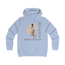 Load image into Gallery viewer, Melanin Embrace the Glow - Girlie College Hoodie