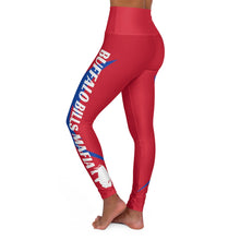 Load image into Gallery viewer, Buffalo Mafia - Red High Waisted Yoga Leggings