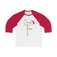 Load image into Gallery viewer, Believe Holiday - Unisex 3/4 Sleeve Baseball Tee