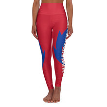 Load image into Gallery viewer, Buffalo Mafia - Red High Waisted Yoga Leggings