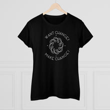 Load image into Gallery viewer, Want Change Make Change - Women&#39;s Premium Cotton Tee
