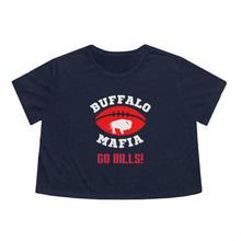 Load image into Gallery viewer, Buffalo Mafia - Women&#39;s Flowy Cropped Tee
