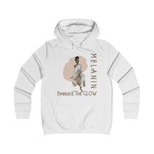 Load image into Gallery viewer, Melanin Embrace the Glow - Girlie College Hoodie
